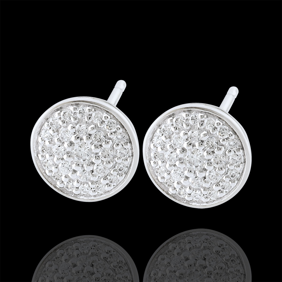 Miore Orecchini Donna In Oro Bianco 9 Carati (375) Con Diamanti Naturali 0,06 Ct – Colore HI, Purezza I1 – Con Certificato