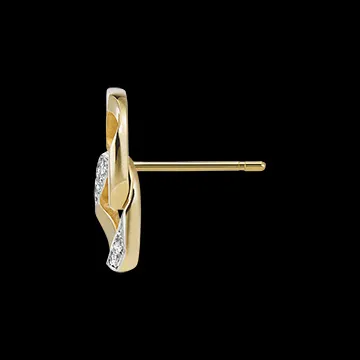 Regard d'Orient Stud Oorbellen - Lia - 9 karaat geel goud en diamanten.