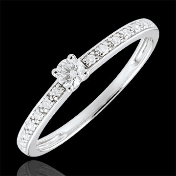 Anillo solitario boreal - 0.09 quilates