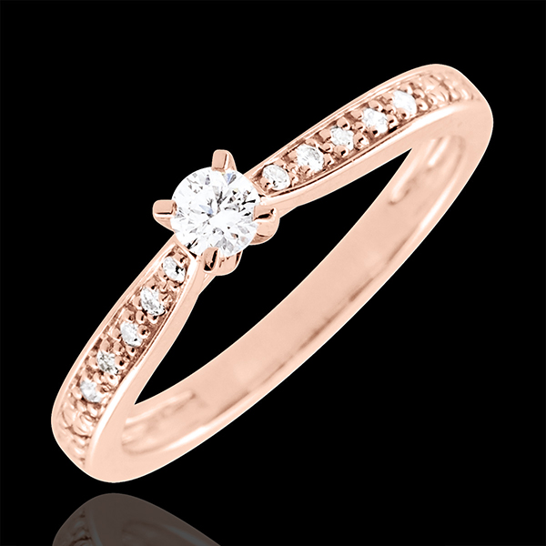 Anillo solitario Garlane 4 garras - 0.10 quilates