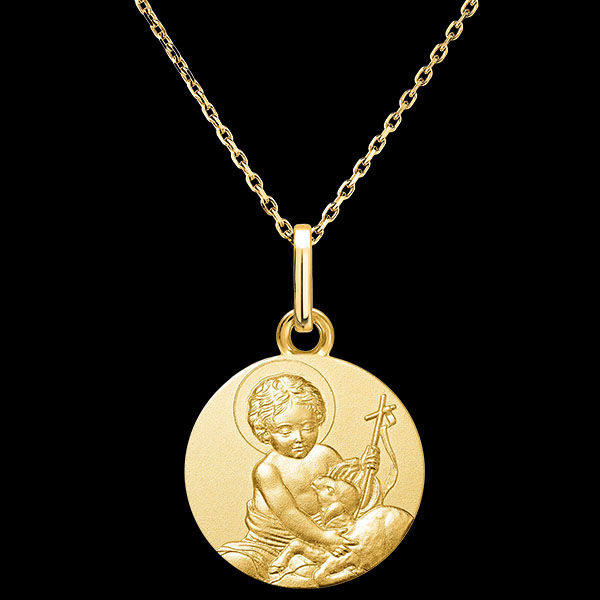 Medalla de San Juan Bautista – Oro Amarillo de 18 Quilates