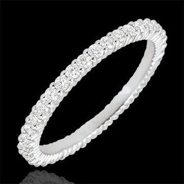 Alianza Oro Blanco Radieuse - 38 Diamantes - 18 quilates