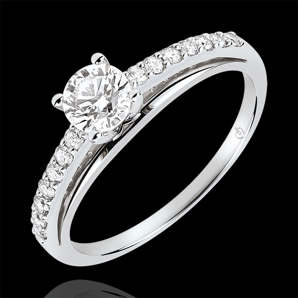 Anillo de compromiso - Avalón - diamante de 0.4 quilates - oro blanco de 18 quilates