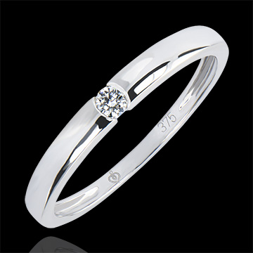 Anillo Solitario Origen - One - oro blanco de 18 quilates y diamante
