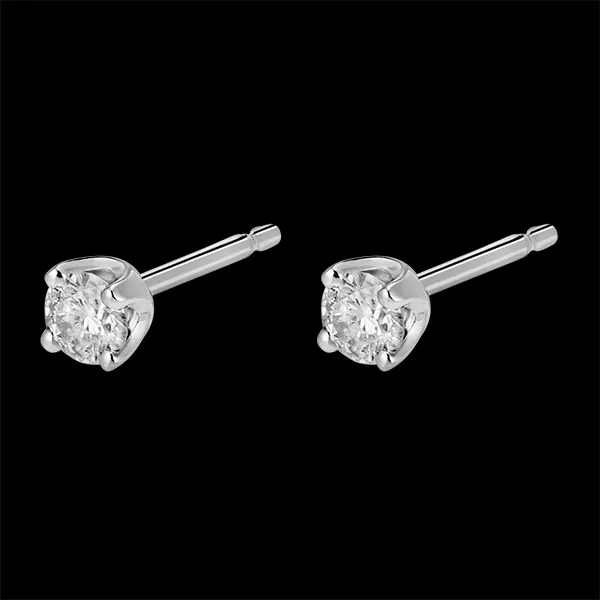 Pendientes diamantes - cortos oro blanco - 0.3 quilates