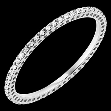 Anillo de Bodas Destello - oro blanco de 9 quilates y diamantes