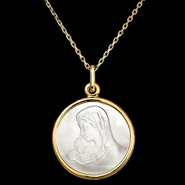 Medalla Amor Maternal – Oro Amarillo de 18 quilates y Nácar