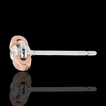 Pendientes Junco - 3 oros - oro amarillo, oro blanco, oro rosa 18 quilates 