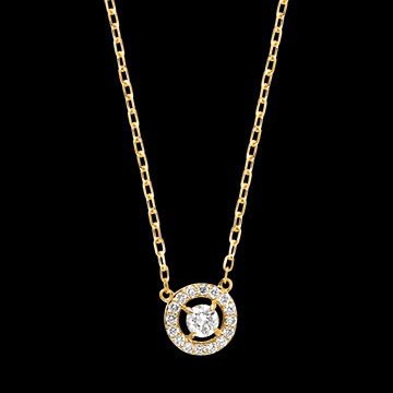 Collar Solara – Oro amarillo de 9 quilates y diamantes sintéticos