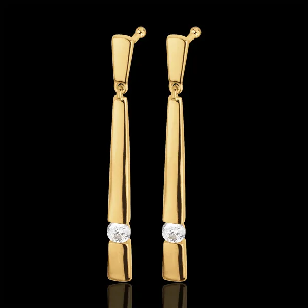 Pendientes Cleopatra oro amarillo diamantes