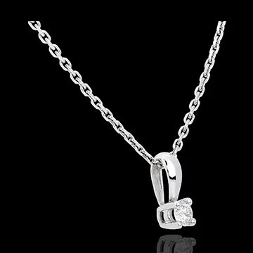 Colgante diamante campanita oro blanco 