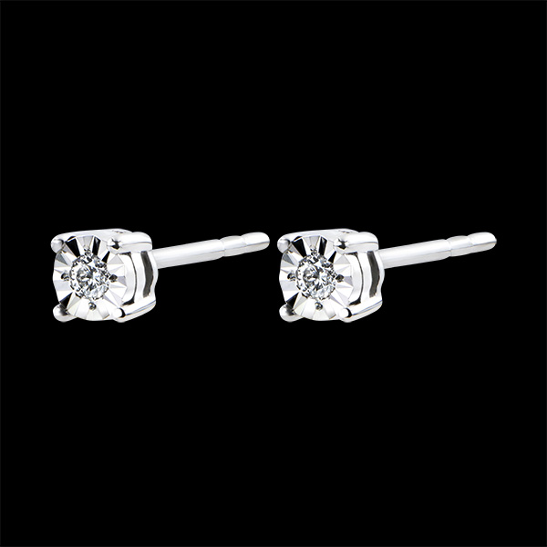 Pendientes Origen - oro blanco de 18 quilates y diamantes