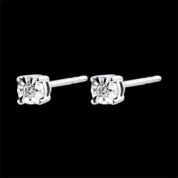 Pendientes Origen - oro blanco de 18 quilates y diamantes