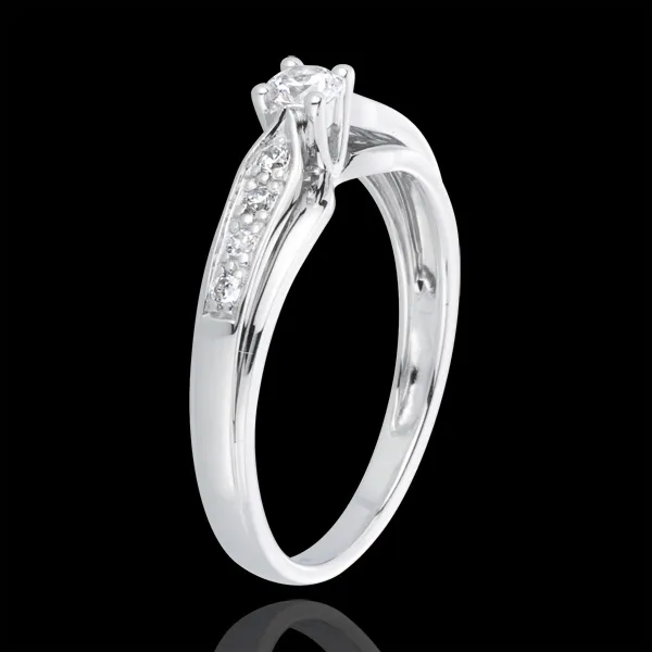 Anillo Solitario diamante Selmi oro blanco