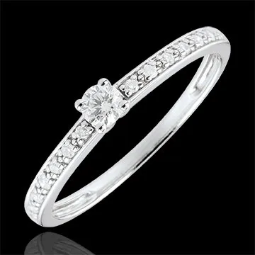 Anillo solitario boreal - 0.09 quilates