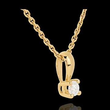 Colgante diamante campanita oro amarillo