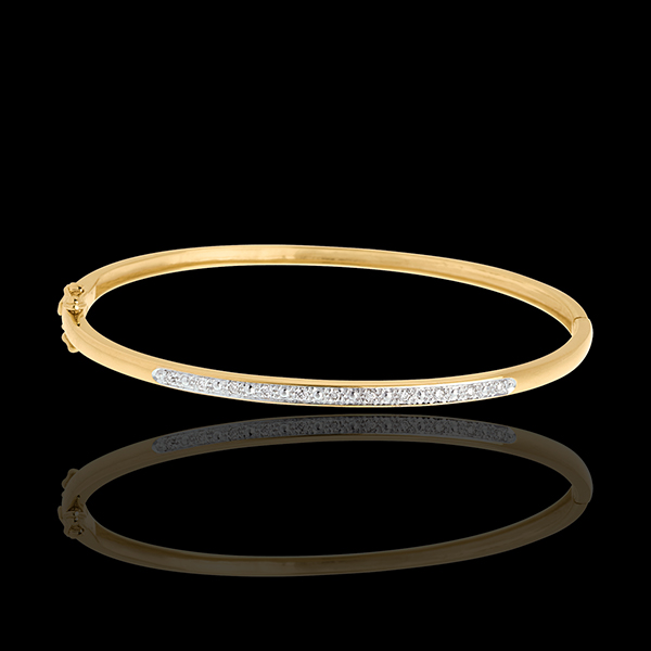 Bracciale rigido Diorama - Oro giallo - 18 carati - 11 Diamanti