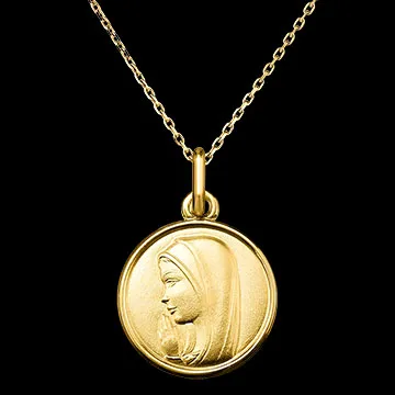 Medaglia La Preghiera della Vergine – Oro Giallo 18 Carati