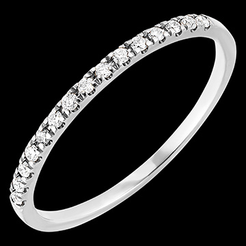 Alliance Célesta - or blanc 9 carats et diamants