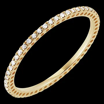 Alliance Etincelle - or jaune 18 carats et diamants