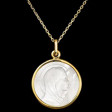 Médaille Sainte Marie – Or Jaune 18 carats et Nacre 