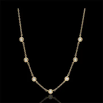 Collana diamanti Caliste - Oro bianco - 9 carati - 7 Diamanti