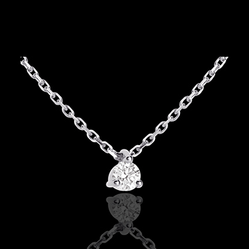 Collana Punto luce - Oro bianco - 18 carati - Diamante - 0.11 carati