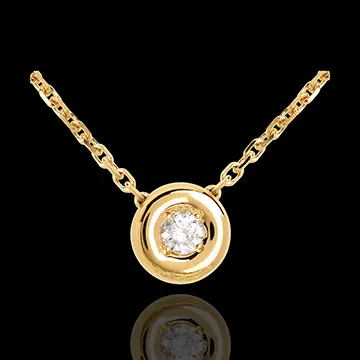 Collana Punto luce - Calice - Oro giallo - 18 carati - Diamante
