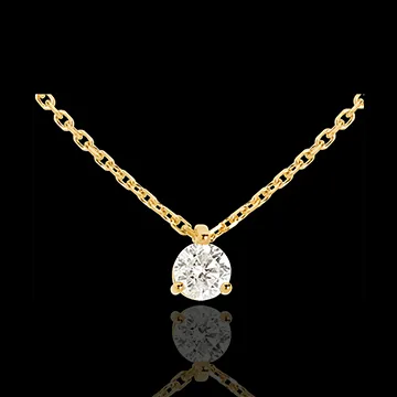 Collana Punto luce - Oro giallo - 18 carati - Diamante - 0.31 carati