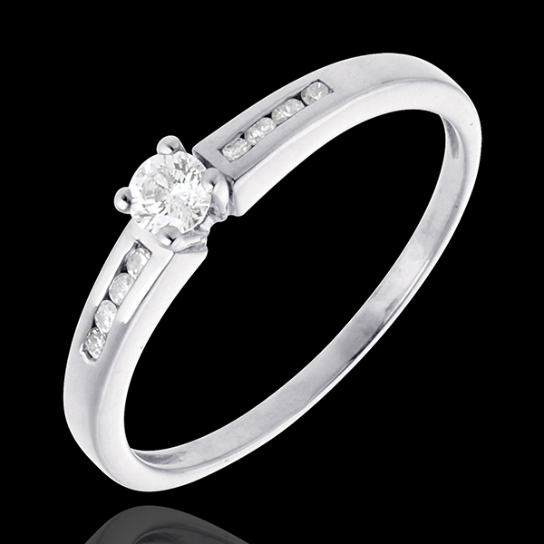 Solitario Ottava -Oro bianco - 18 carati - 9 Diamanti -0.27 carati 