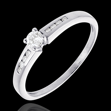 Solitario Ottava -Oro bianco - 18 carati - 9 Diamanti -0.27 carati 