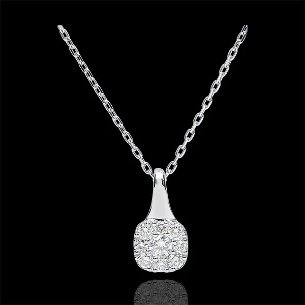 Collana Amadeus - Oro bianco - 18 carati - 9 Diamanti - 0.3 carati