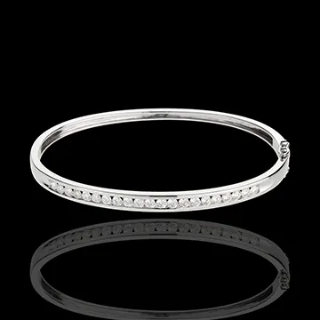 Jonc Constellation - Astrale - 1 rang de diamants - 1.24 carat - 21 diamants - or blanc 18 carats