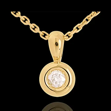 Pendentif Calice belière or jaune 18 carats - 0.14 carat