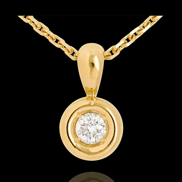 Pendentif Calice belière or jaune 18 carats - 0.18 carat