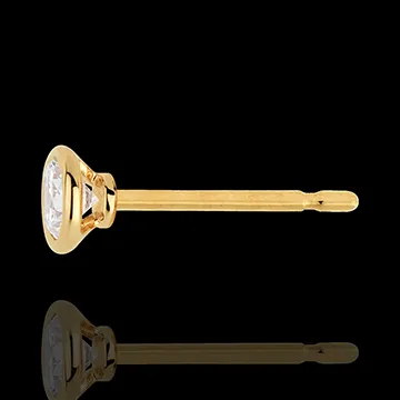 Boucles d'oreilles Poupée Solitaire or jaune 18 carats