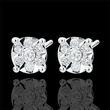 Orecchini Venezia - Oro bianco - 9 carati - 14 Diamanti - 0.15 carati
