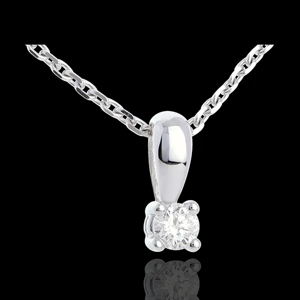Ciondolo Punto luce - Oro bianco - 18 carati - Diamante 