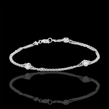 Bracciale Zodiaco - Oro bianco - 18 carati - Diamanti - 0.19 carati