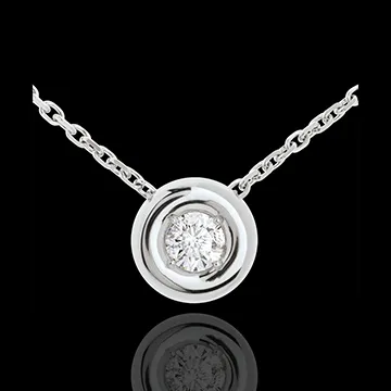 Collier Calice diamant (TGM) - or blanc 18 carats