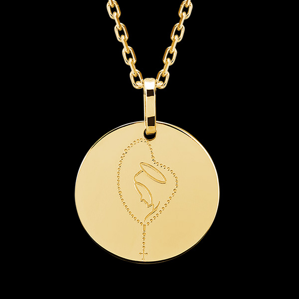 Medaglietta Vergine Maria variante - oro giallo 18 carati
