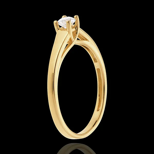 L'essentiel d'un solitaire or jaune 18 carats - 0.19 carat