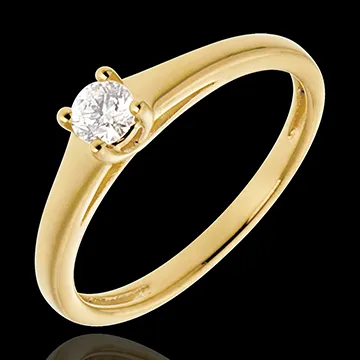 L'essentiel d'un solitaire or jaune 18 carats - 0.19 carat