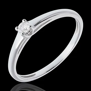 Solitario l'Essenziale - Oro bianco - 18 carati - Diamante - 0.08 carati