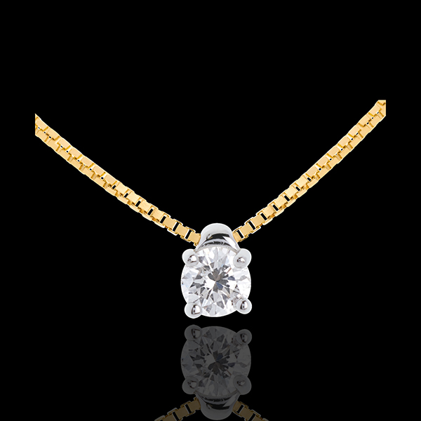 Collana Punto luce Oro giallo - Diamante 0.21 carati - 45 cm.