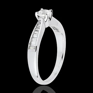 Solitaire Pure or blanc 18 carats