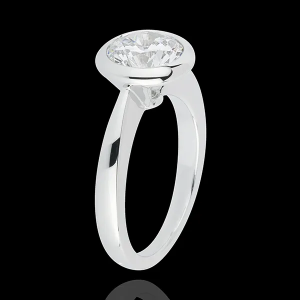 Solitario Bambolina - Oro bianco - 18 carati - Diamante - 2 carati