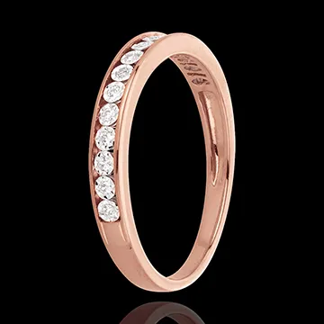 alliance sertis magiques or rose 18 carats et diamants