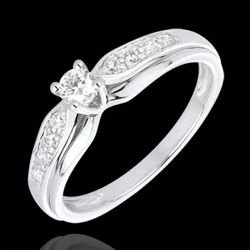 White Gold and Diamond Salma Ring