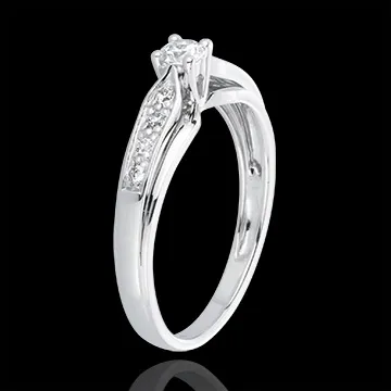 Ring Solitaire Salma - 18 karaat witgoud - 0.13 karaat Diamanten